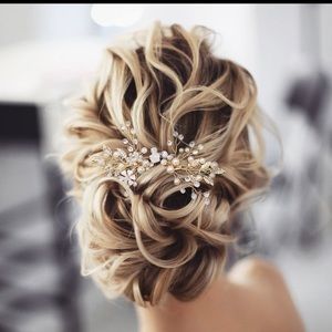 Crystal Pearl Bridal Hair Comb for Wedding